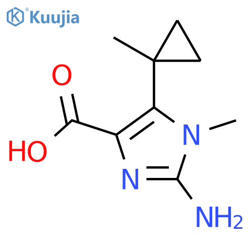 2-Amino-1-methyl-5-(1-methylcyclopropyl)imidazole-4-carboxylic acid structure