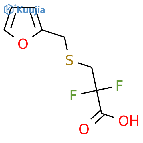 2,2-Difluoro-3-{[(furan-2-yl)methyl]sulfanyl}propanoic acid structure