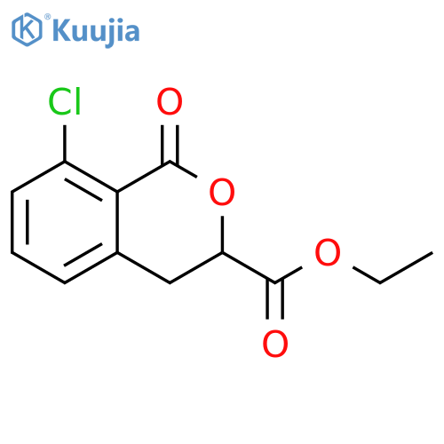 1H-2-Benzopyran-3-carboxylic acid, 8-chloro-3,4-dihydro-1-oxo-, ethyl ester structure
