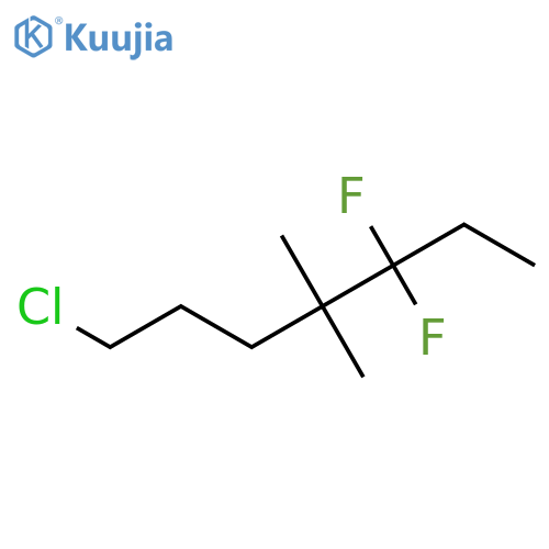 1-Chloro-5,5-difluoro-4,4-dimethylheptane structure