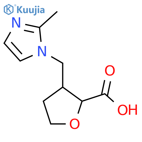 3-[(2-methyl-1H-imidazol-1-yl)methyl]oxolane-2-carboxylic acid structure