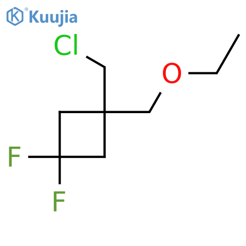 1-(Chloromethyl)-1-(ethoxymethyl)-3,3-difluorocyclobutane structure