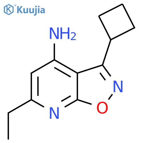 3-Cyclobutyl-6-ethyl-[1,2]oxazolo[5,4-b]pyridin-4-amine structure