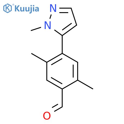 2,5-dimethyl-4-(1-methyl-1H-pyrazol-5-yl)benzaldehyde structure