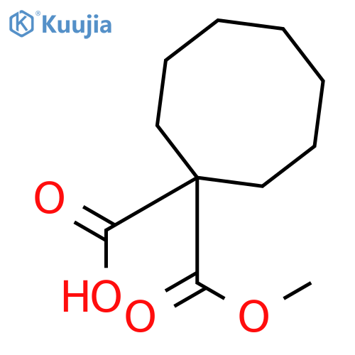 1-(methoxycarbonyl)cyclooctane-1-carboxylic acid structure
