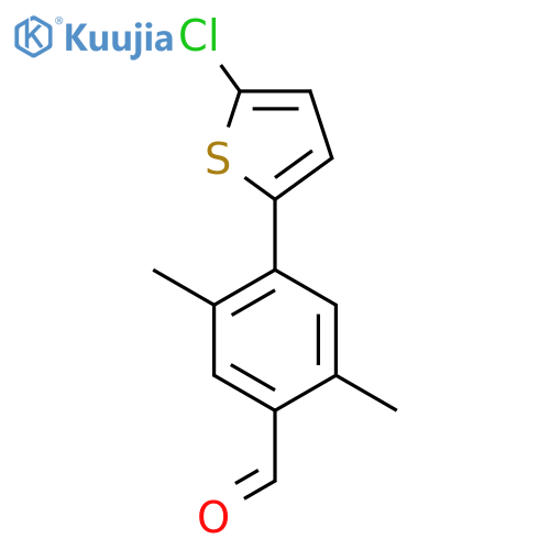 4-(5-Chlorothiophen-2-yl)-2,5-dimethylbenzaldehyde structure