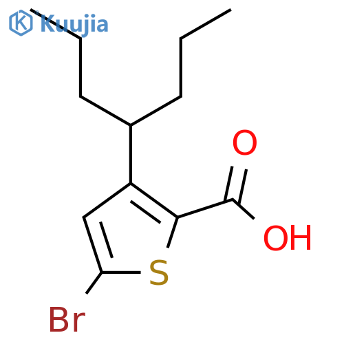5-Bromo-3-(heptan-4-yl)thiophene-2-carboxylic acid structure