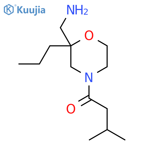 1-[2-(Aminomethyl)-2-propylmorpholin-4-yl]-3-methylbutan-1-one structure