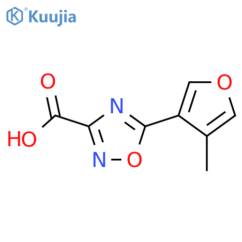 5-(4-methylfuran-3-yl)-1,2,4-oxadiazole-3-carboxylic acid structure