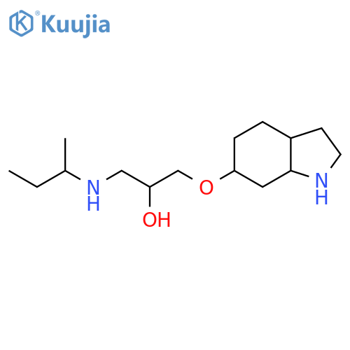 1-[(butan-2-yl)amino]-3-(octahydro-1H-indol-6-yloxy)propan-2-ol structure