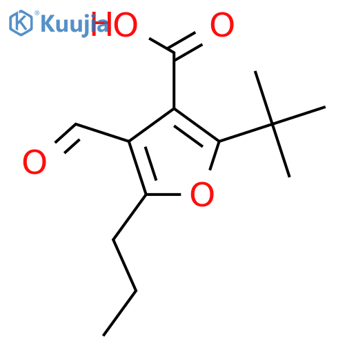 2-Tert-butyl-4-formyl-5-propylfuran-3-carboxylic acid structure