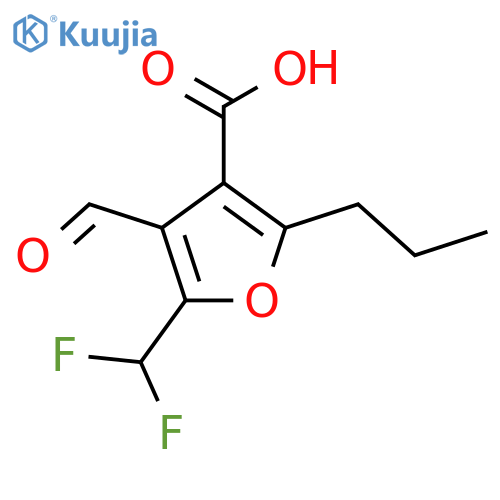 5-(Difluoromethyl)-4-formyl-2-propylfuran-3-carboxylic acid structure