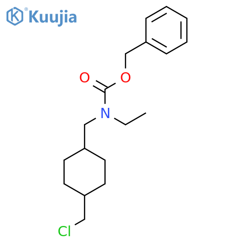 benzyl N-{4-(chloromethyl)cyclohexylmethyl}-N-ethylcarbamate structure