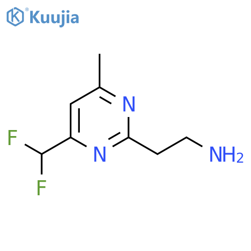 2-Pyrimidineethanamine, 4-(difluoromethyl)-6-methyl- structure