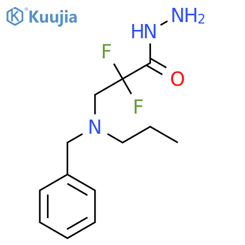 Propanoic acid, 2,2-difluoro-3-[(phenylmethyl)propylamino]-, hydrazide structure