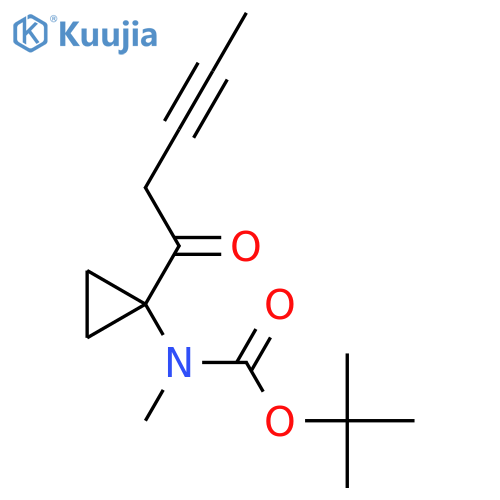 tert-butyl N-methyl-N-[1-(pent-3-ynoyl)cyclopropyl]carbamate structure