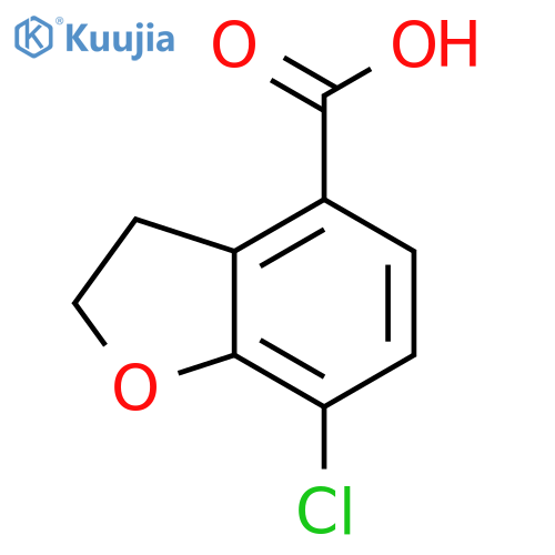 4-Benzofurancarboxylic acid, 7-chloro-2,3-dihydro- structure