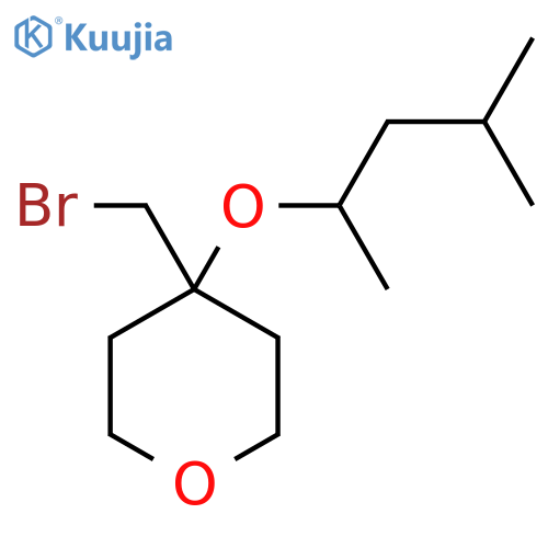 4-(bromomethyl)-4-(4-methylpentan-2-yl)oxyoxane structure
