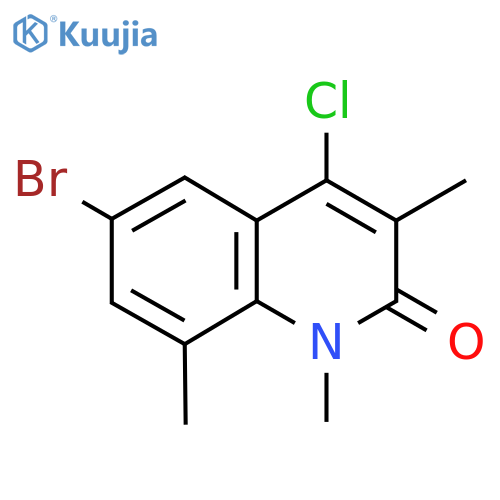 6-bromo-4-chloro-1,3,8-trimethyl-1,2-dihydroquinolin-2-one structure
