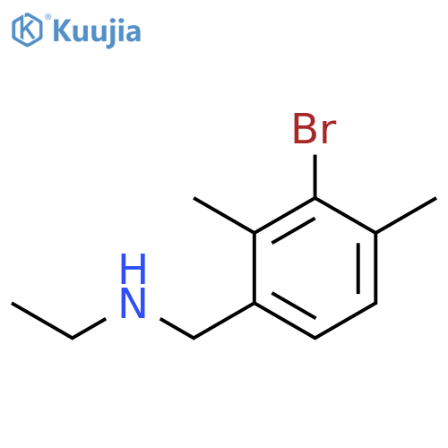 Benzenemethanamine, 3-bromo-N-ethyl-2,4-dimethyl- structure