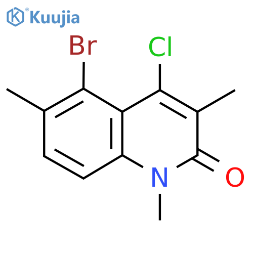 5-bromo-4-chloro-1,3,6-trimethyl-1,2-dihydroquinolin-2-one structure