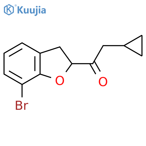 1-(7-Bromo-2,3-dihydro-1-benzofuran-2-yl)-2-cyclopropylethan-1-one structure