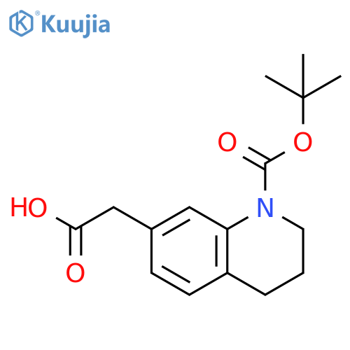 7-Quinolineacetic acid, 1-[(1,1-dimethylethoxy)carbonyl]-1,2,3,4-tetrahydro- structure
