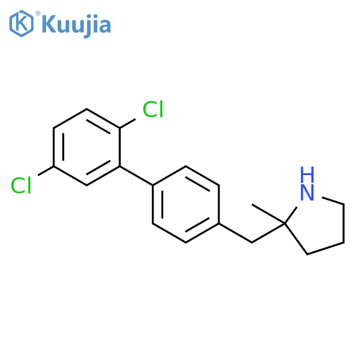 Pyrrolidine, 2-[(2',5'-dichloro[1,1'-biphenyl]-4-yl)methyl]-2-methyl- structure