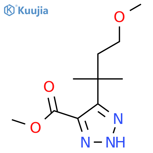 methyl 5-(4-methoxy-2-methylbutan-2-yl)-1H-1,2,3-triazole-4-carboxylate structure