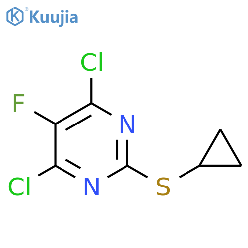 Pyrimidine, 4,6-dichloro-2-(cyclopropylthio)-5-fluoro- structure