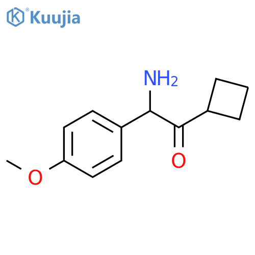 Ethanone, 2-amino-1-cyclobutyl-2-(4-methoxyphenyl)- structure