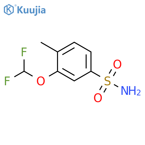 3-(difluoromethoxy)-4-methylbenzene-1-sulfonamide structure