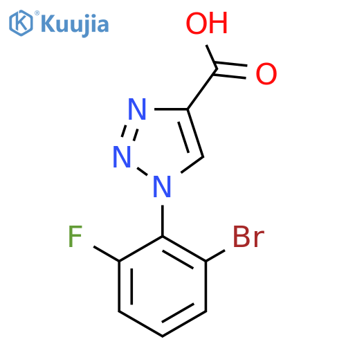 1H-1,2,3-Triazole-4-carboxylic acid, 1-(2-bromo-6-fluorophenyl)- structure
