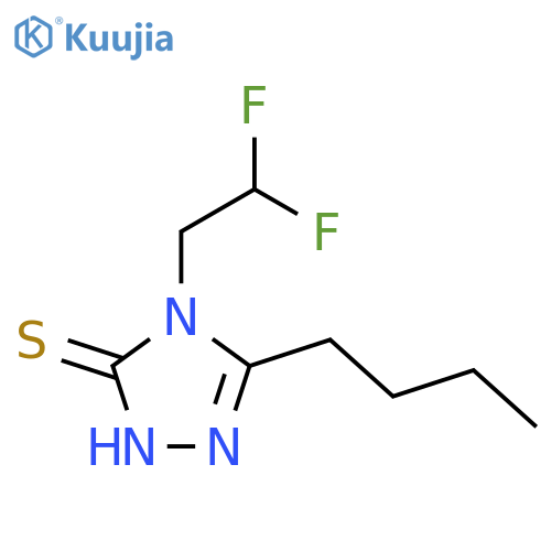 3-butyl-4-(2,2-difluoroethyl)-1H-1,2,4-triazole-5-thione structure