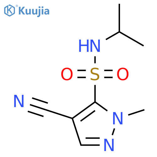 4-cyano-1-methyl-N-(propan-2-yl)-1H-pyrazole-5-sulfonamide structure