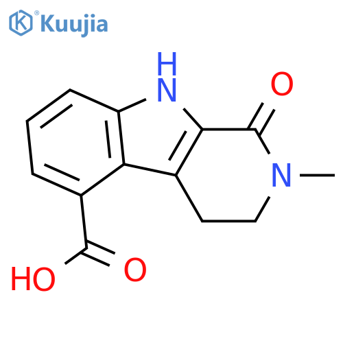 2-methyl-1-oxo-1H,2H,3H,4H,9H-pyrido[3,4-b]indole-5-carboxylic acid structure