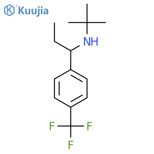 tert-butyl({1-4-(trifluoromethyl)phenylpropyl})amine structure