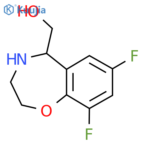 (7,9-Difluoro-2,3,4,5-tetrahydro-1,4-benzoxazepin-5-yl)methanol structure