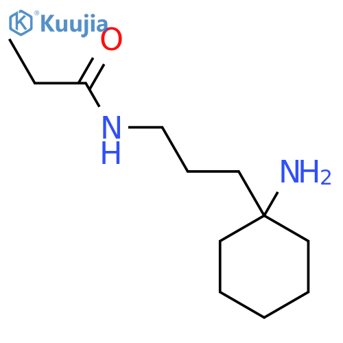 N-[3-(1-aminocyclohexyl)propyl]propanamide structure