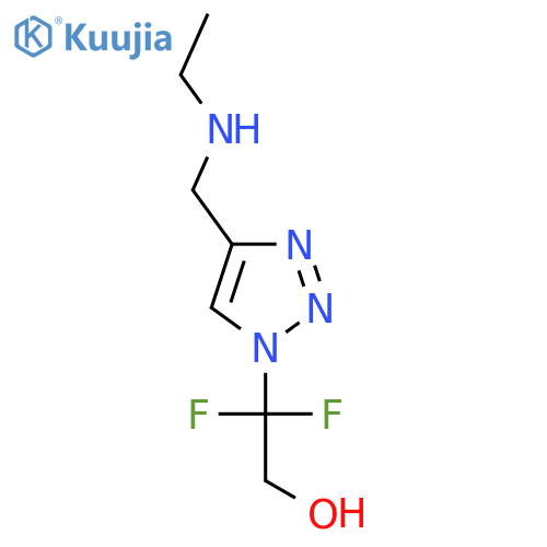 2-{4-[(ethylamino)methyl]-1H-1,2,3-triazol-1-yl}-2,2-difluoroethan-1-ol structure