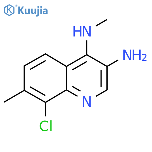 3,4-Quinolinediamine, 8-chloro-N4,7-dimethyl- structure