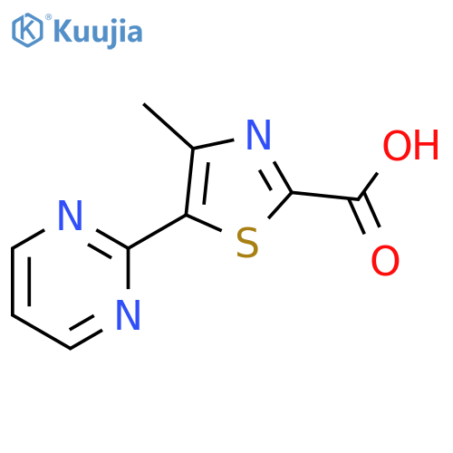 2-Thiazolecarboxylic acid, 4-methyl-5-(2-pyrimidinyl)- structure