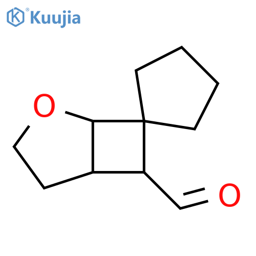 Spiro[cyclopentane-1,7'-[2]oxabicyclo[3.2.0]heptane]-6'-carboxaldehyde structure