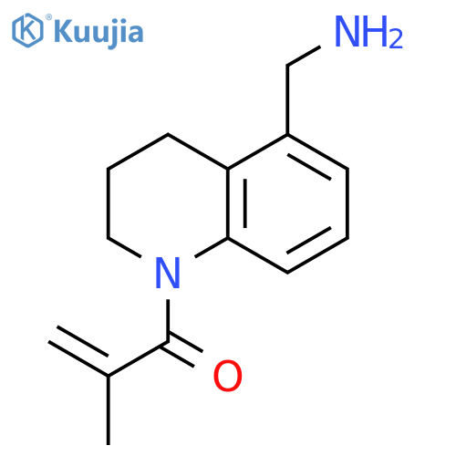 2-Propen-1-one, 1-[5-(aminomethyl)-3,4-dihydro-1(2H)-quinolinyl]-2-methyl- structure