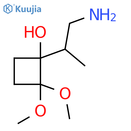 1-(1-Aminopropan-2-yl)-2,2-dimethoxycyclobutan-1-ol structure