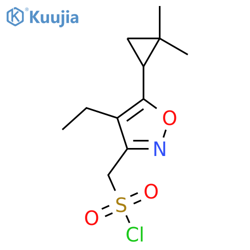 5-(2,2-dimethylcyclopropyl)-4-ethyl-1,2-oxazol-3-ylmethanesulfonyl chloride structure