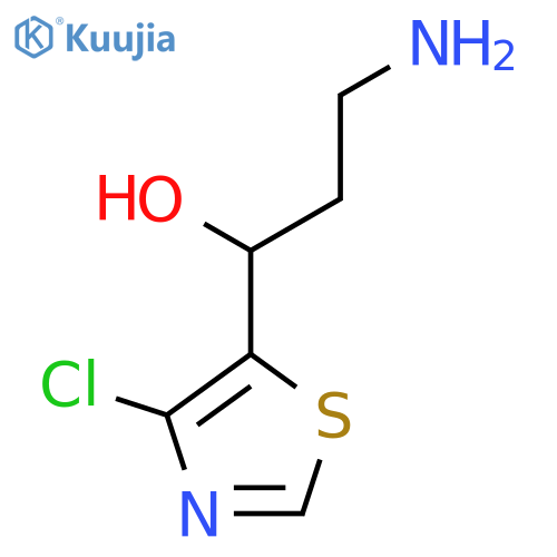3-Amino-1-(4-chloro-1,3-thiazol-5-yl)propan-1-ol structure
