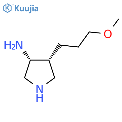 rac-(3R,4R)-4-(3-methoxypropyl)pyrrolidin-3-amine structure