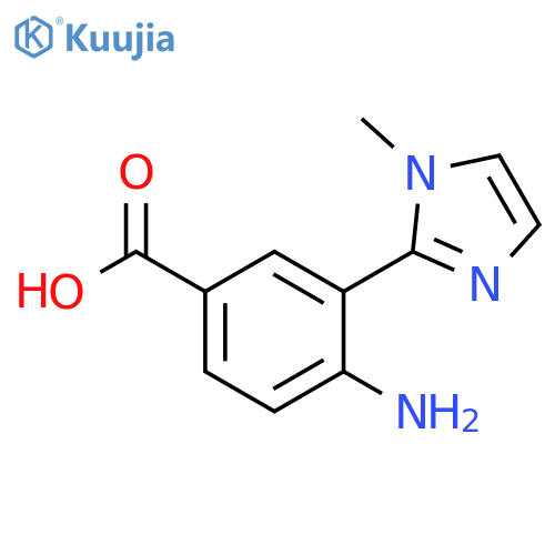 Benzoic acid, 4-amino-3-(1-methyl-1H-imidazol-2-yl)- structure