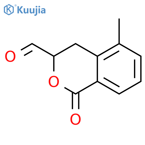 1H-2-Benzopyran-3-carboxaldehyde, 3,4-dihydro-5-methyl-1-oxo- structure